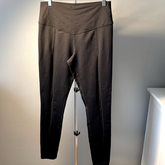 Zella black leggings size Large with mesh detail on the side. 30” inseam. - Picture 1 of 6